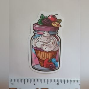15/$15 Jar Nature Food Cupcake Berries Treats Bakery Scene Decal Sticker